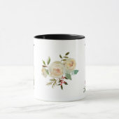 Boho Floral Monogram J Coffee Mok (Midden)
