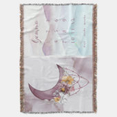 Boho Floral Moon Milestone Baby Deken (Voorkant Verticaal)