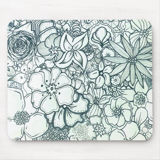 Boho Floral Mousepad Muismat (Voorkant)