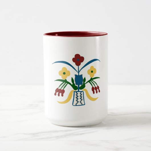 Boho Floral Mug | Vibes dessinées à la main (Centre)