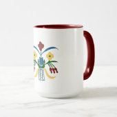 Boho Floral Mug | Vibes dessinées à la main (Devant droit)