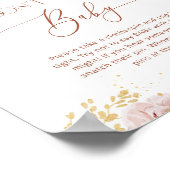 Boho floral Ne pas dire jeu de bébé Poster (Coin)