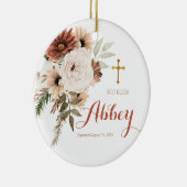 Boho Floral Noël Baptême Ornement Dieu béni (Droite)