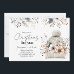 Boho Floral Noël Dîner Invitation<br><div class="desc">Boho aquarelle florale invitation à dîner. Facile à personnaliser. Tout le texte est ajustable et facile à changer pour vos besoins de partie.</div>