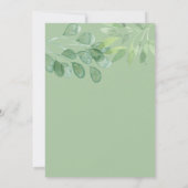 Boho Floral Oranje bruiloft Kaart (Achterkant)