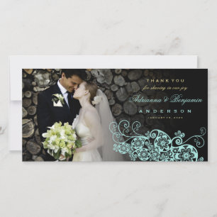 Boho Floral Paisley Wedding Bedankt voor je foto