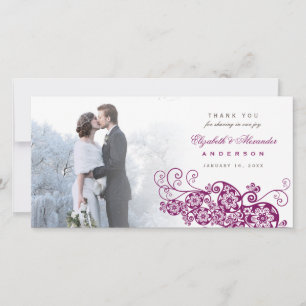 Boho Floral Paisley Wedding Bedankt voor je foto