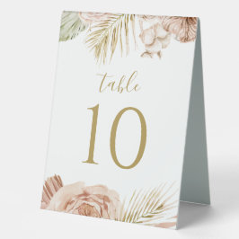 Boho Floral, Palm en Pampas trouwlijstnummer