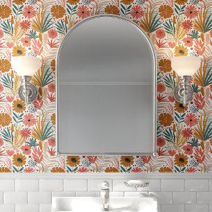 Boho Floral Palm Leaf Behang