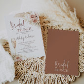 Boho Floral Palm Pampas Invitation de la douche nu