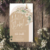 Boho Floral Pampas Geslacht Onthulling Party Uitno Kaart