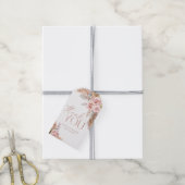 Boho Floral Pampas Roos Gold Hartelijk dank Cadeaulabel (Met Touw)