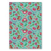 Boho Floral | Paramètres de nom d'invité | Carte d (Dos)