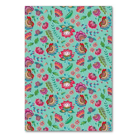 Boho Floral | Paramètres de nom d'invité | Carte d (Dos)