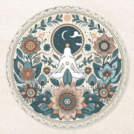 Boho floral pastel onderzetter