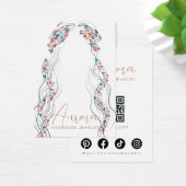 Boho Floral Pastel Wavy Hair Earrings Display Card (Bureau)