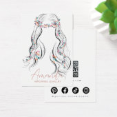 Boho Floral Pastel Wavy Hair Earrings Display Card (Bureau)