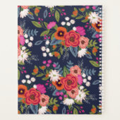 Boho Floral Patch - Marine Blue & Coral - Nom (Dos)