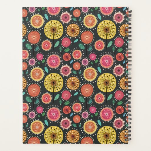 Boho Floral Pattern Planner (Achterkant)