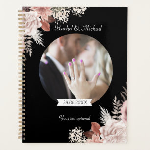 Boho Floral Personalisierbar Foto Hochzeit Planner