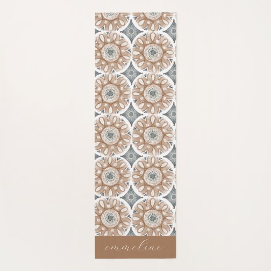 Boho Floral Personalized Yogamat (Achterkant)