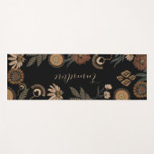 Boho Floral Personalized Yogamat (Voorkant (horizontaal))