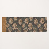 Boho Floral Personalized Yogamat (Achterkant (horizontaal))