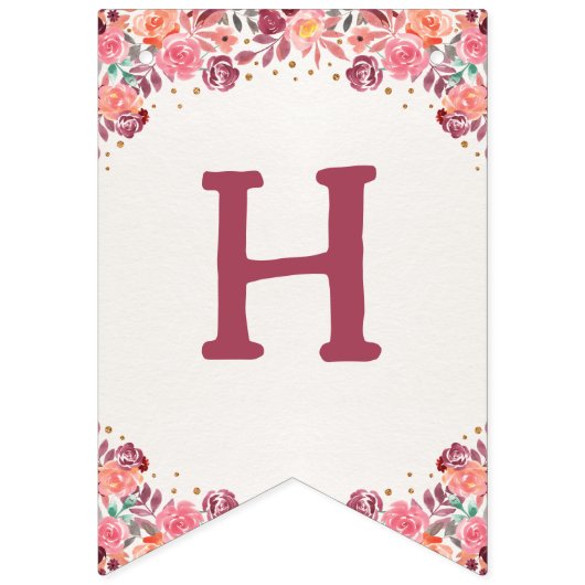 Boho Floral Petit Citrouille Anniversaire Bannière (Deuxième drapeau)