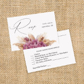 Boho Floral pourpre w Repas RSVP