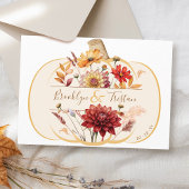 Boho Floral Pumpkin Fall Wedding Save the Date