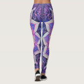 Boho Floral Purple Leggings d'entraînement (Dos)