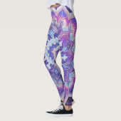 Boho Floral Purple Leggings d'entraînement (Gauche)