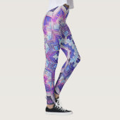 Boho Floral Purple Leggings d'entraînement (Droite)