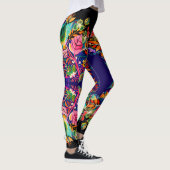 Boho Floral Purple Ombre Leggings (Droite)