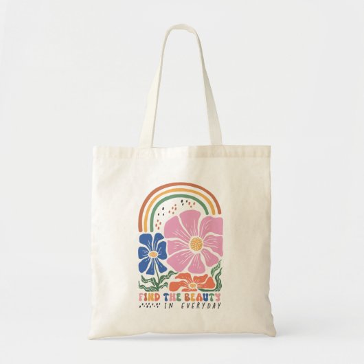 Boho Floral Quotes Tote Bag (Voorkant)