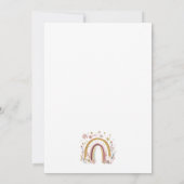 Boho Floral Rainbow Baby Sprinkle Invitation (Dos)