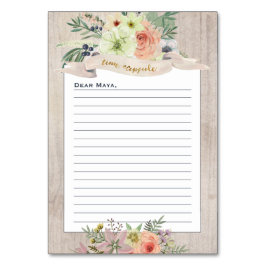 Boho Floral Rustic Baby shower Time Capsule Kaarte Kaart