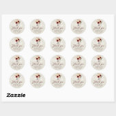 Boho Floral rustieke bruiloft dank u Ronde Sticker (Vel)