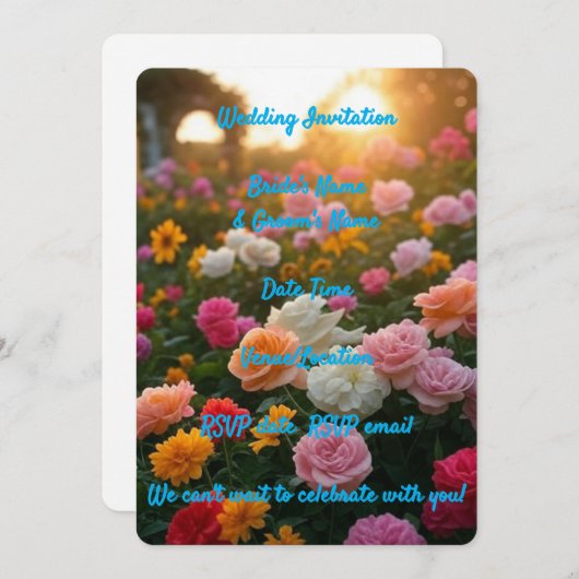 Boho floral rustique faire-part de mariage