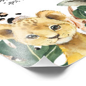 Boho Floral Safari Anniversaire Poster (Coin)