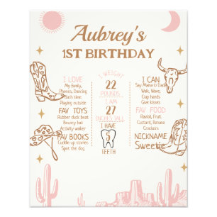 Boho Floral Safari Verjaardag Milestone Poster
