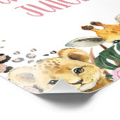 Boho Floral Safari Verjaardagsteken Foto Afdruk (Hoek)