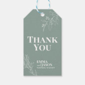 Boho Floral sage Green Wedding Gift Labels Cadeaulabel (Voorkant)