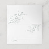 Boho Floral Sage Vert Mariage Cartes de Place (Extérieur déplié)