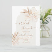 Boho floral séché Douche nuptiale Invitation (Debout devant)