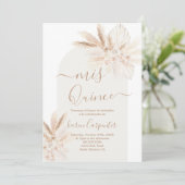 Boho floral séché Quinceanera Invitation (Debout devant)