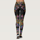 Boho Floral Side Stripe Leggings (Achterkant)