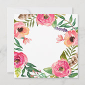 Boho Floral Sonogram Zwangerschap Aankondiging (Achterkant)