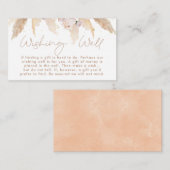 Boho floral souhaitant bien nuptiale carte d'inser (Devant / Derrière)