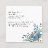 Boho Floral Square Visitekaartje (Achterkant)